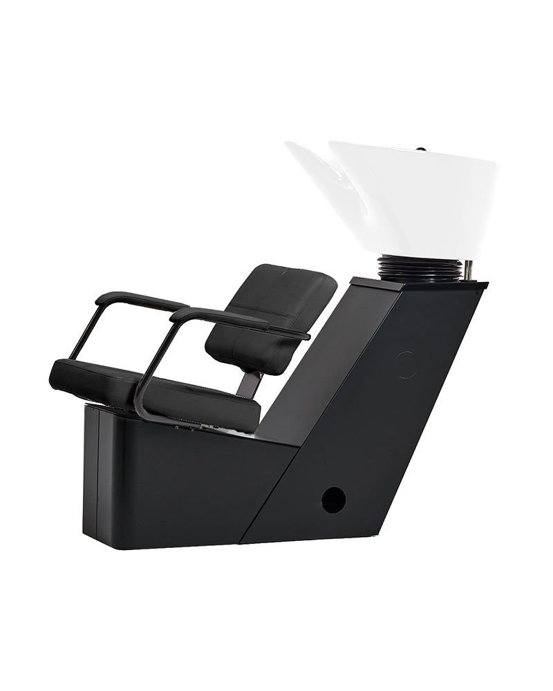 Shiki - Sort vaskestol med hvid kumme